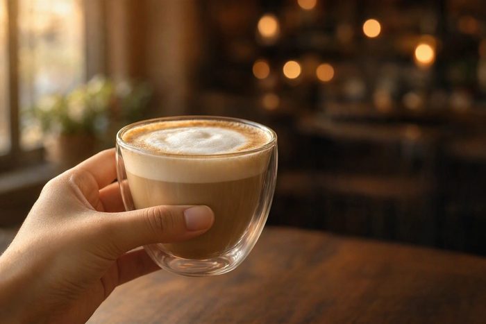 Xícara de café com espuma